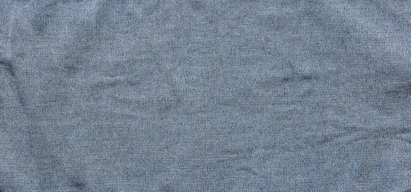 蓝色牛仔斜纹棉布的质地背景 — 图库照片