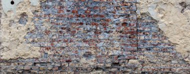 Eski kırmızı tuğla duvar arkaplanının dokusu