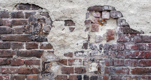 Eski kırmızı tuğla duvar arkaplanının dokusu