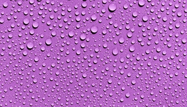 Wassertropfen Auf Violettem Hintergrund — Stockfoto