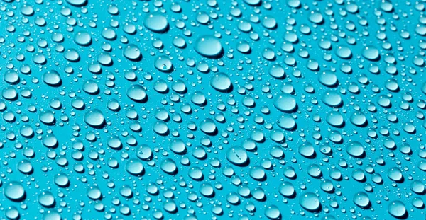 Water Drops Blue Background — Stock Photo, Image