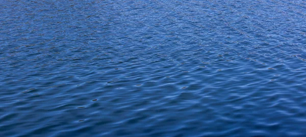 Eau Bleue Avec Vagues Fond Surface — Photo