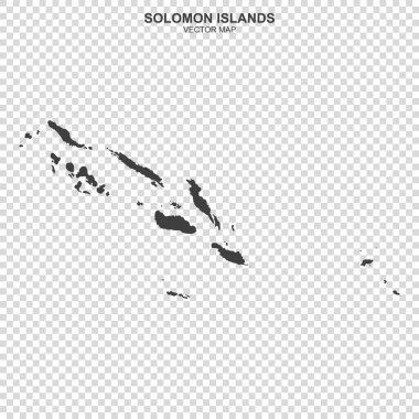 Solomon Adasının haritası şeffaf arkaplanda