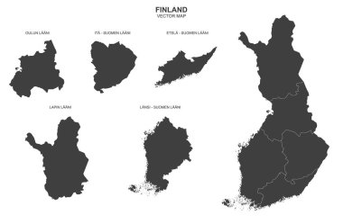 Finlandiya 'nın şeffaf arkaplan haritası