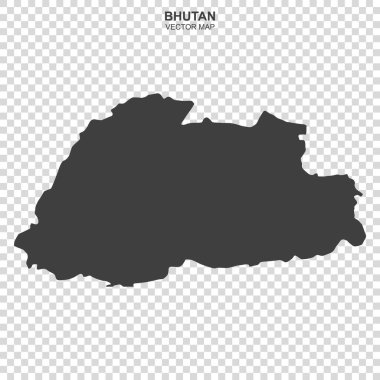 Şeffaf arkaplan Bhutan vektör haritası