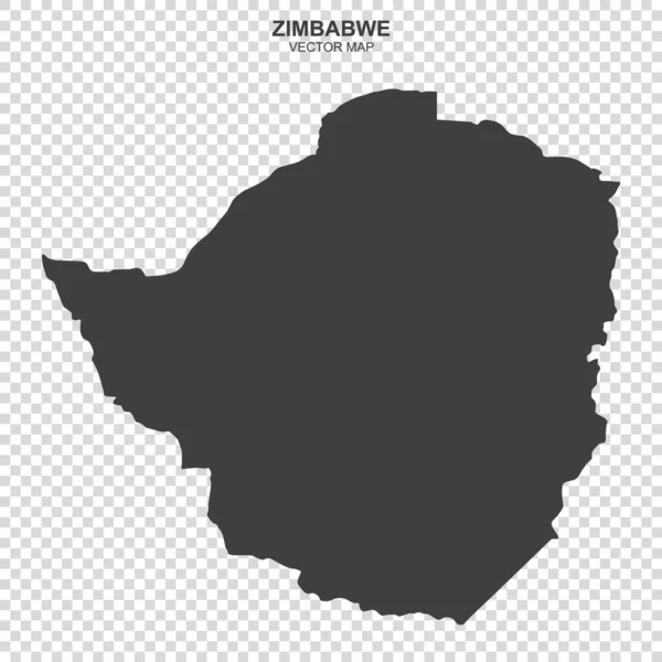 Mapa Vetorial Zimbabué Isolado Sobre Fundo Transparente — Vetor de Stock