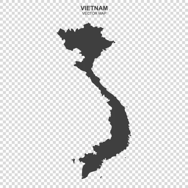 Carte Politique Vectorielle Vietnam Sur Fond Transparent — Image vectorielle