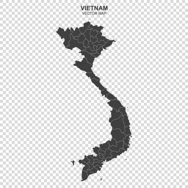 Vektor Politisk Karta Över Vietnam Öppen Bakgrund — Stock vektor
