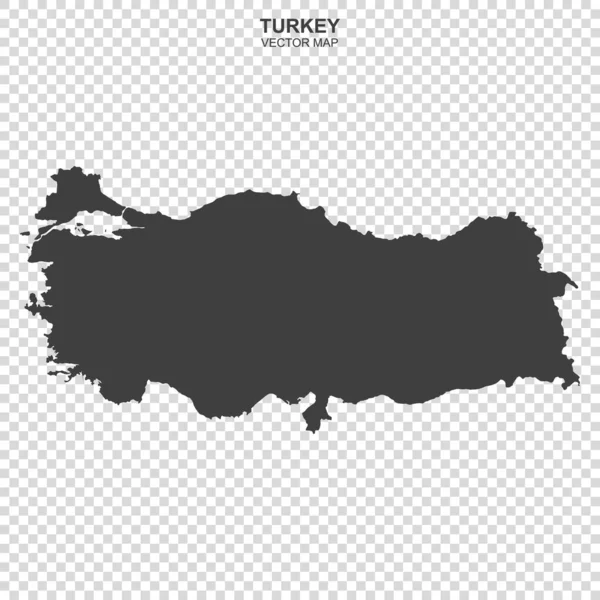 Politische Landkarte Der Türkei Isoliert Auf Transparentem Hintergrund — Stockvektor