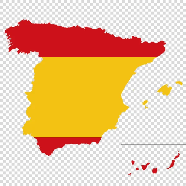 Mapa Vetorial Espanha Com Fronteiras Regiões — Vetor de Stock