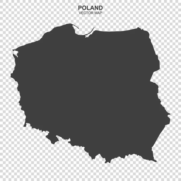 Carte Vectorielle Pologne Sur Fond Transparent — Image vectorielle