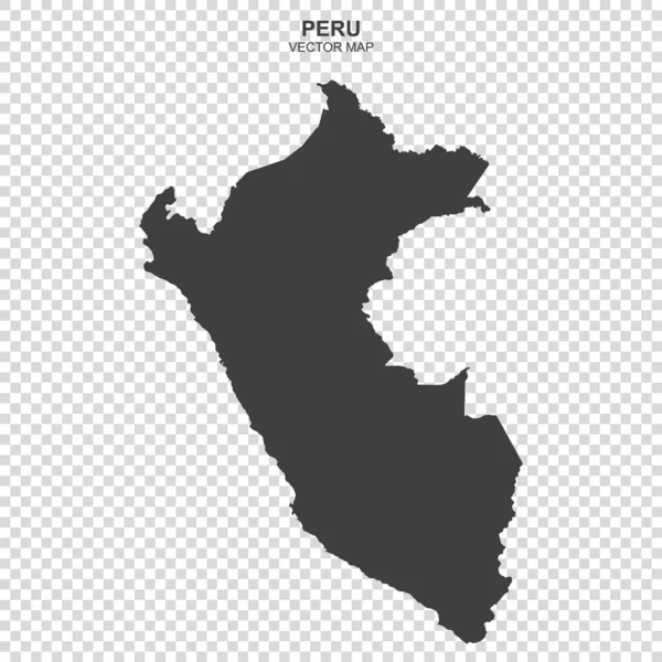 Mapa Político Peru Isolado Fundo Transparente — Vetor de Stock