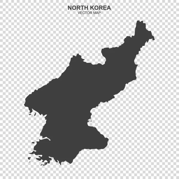 Vektorová Mapa Severní Koreje Průhledném Pozadí — Stockový vektor