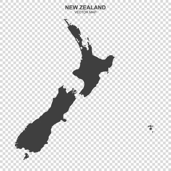 Political Map New Zealand Isolated Transparent Background — Stock Vector