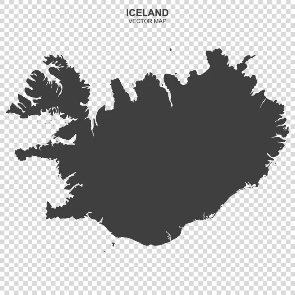 Mapa Vectorial Islandia Sobre Fondo Blanco — Vector de stock