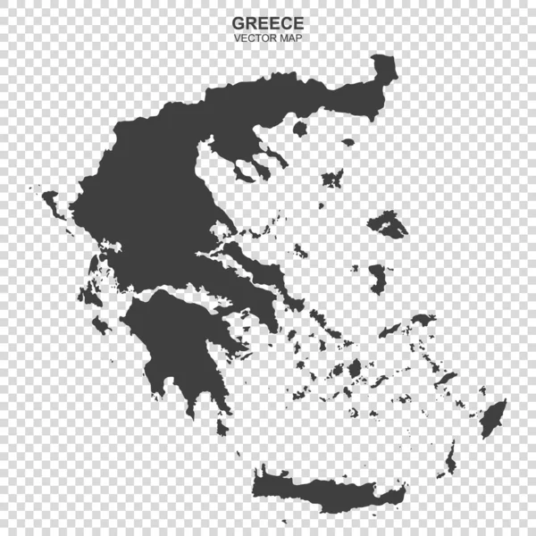 Векторна Карта Греції Прозорому Тлі — стоковий вектор