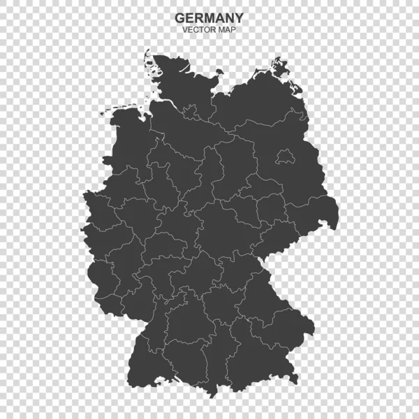 Politische Landkarte Deutschlands Isoliert Auf Weißem Hintergrund — Stockvektor