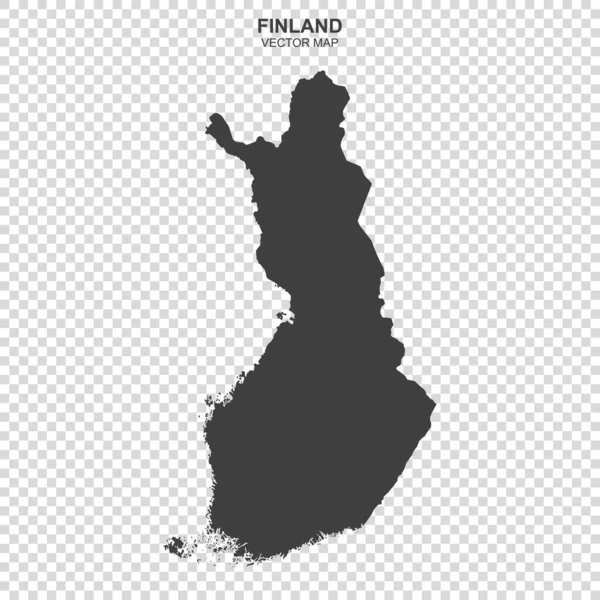 Carte Vectorielle Finlande Sur Fond Transparent — Image vectorielle