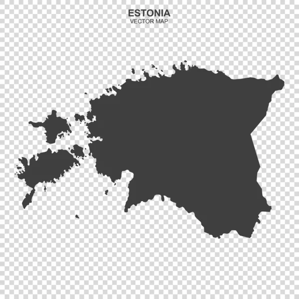 Mapa Vectorial Estonia Sobre Fondo Transparente — Vector de stock