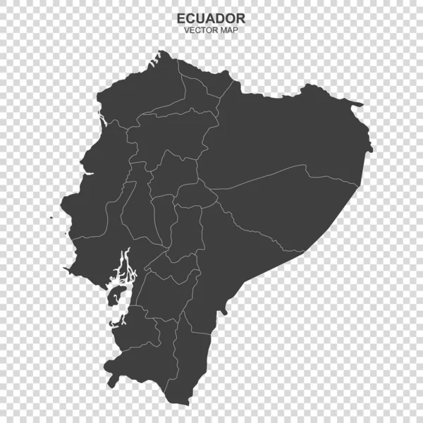 Carte Vectorielle Équateur Isolée Sur Fond Transparent — Image vectorielle