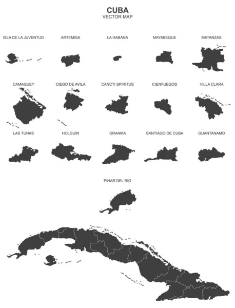 白地に孤立したキューバのベクトル図 — ストックベクタ