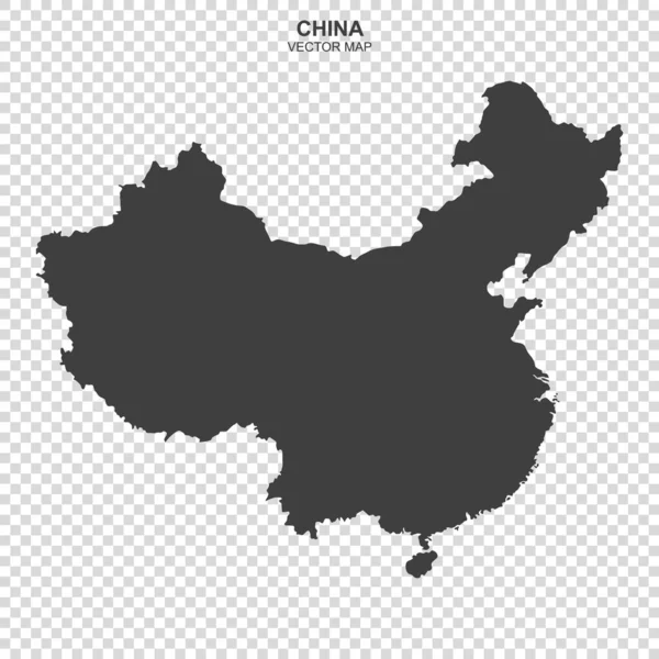 透明背景下的中国矢量政治地图 — 图库矢量图片