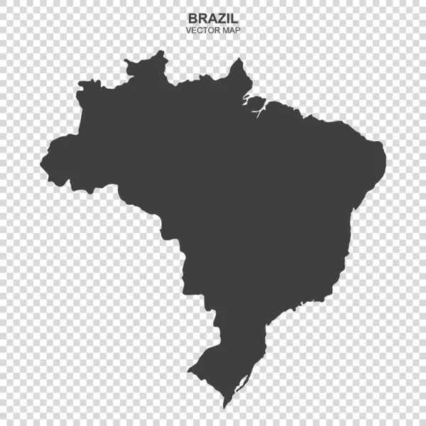 Mapa Brasil Aislado Sobre Fondo Transparente — Vector de stock