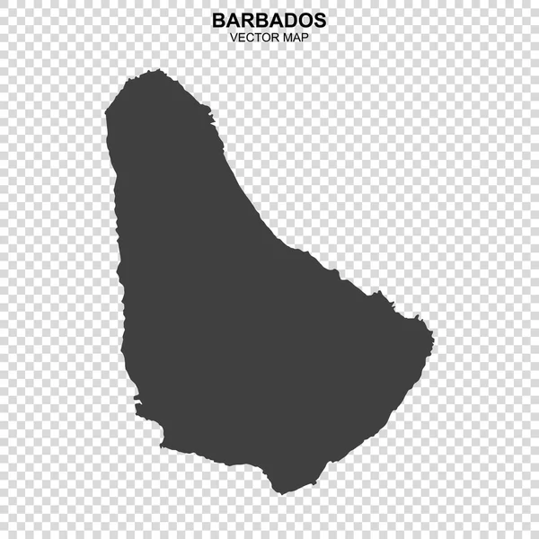 Mapa Vetorial Barbados Fundo Transparente — Vetor de Stock