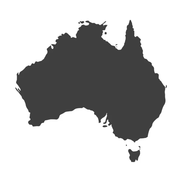 Mappa Vettoriale Dell Australia Con Confini Stati — Vettoriale Stock