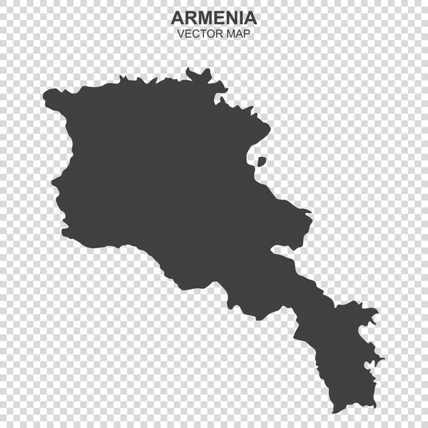 Vektorkarta Över Armenien Transparent Bakgrund — Stock vektor