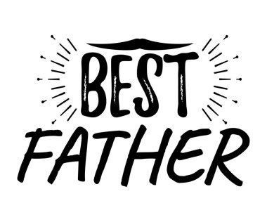 En iyi baba afiş ve hediye kartı. Babalar günü Poster kayıt arka plan üzerinde. Vektör çizim.