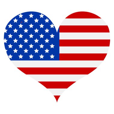 Amerikan bayrağı simgesi. Mutlu 4 th Temmuz ve bağımsızlık günü. Vektör çizim.