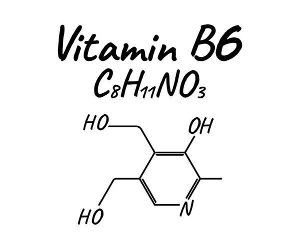 Vitamin Etikett Und Symbol Chemische Formel Und Struktur Logo Vektorillustration — Stockvektor