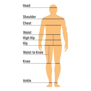 Adam büyüklük harita. İnsan ön yüzü siluet. Beyaz arka plan üzerinde izole. Vektör çizim.