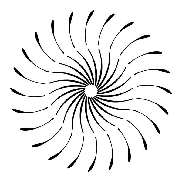 复古太阳爆裂形状 复古标志 隔离的矢量设计元素 最小的黑色烟花爆裂 — 图库矢量图片