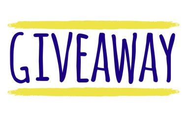 Giveaway Afiş kavramı web için kartı ve kartpostal hat hediye. Selamlar, tebrikler için şablon yeni eve taşınma partisi afişleri, davetiyeler, Fotoğraf bindirmeleri. Vektör çizim.