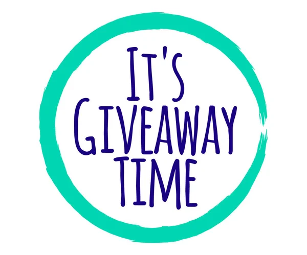 Giveaway zaman afiş konseptiyle web için kartı ve kartpostal hat hediye. Selamlar, tebrikler için şablon yeni eve taşınma partisi afişleri, davetiyeler, Fotoğraf bindirmeleri. Vektör çizim.