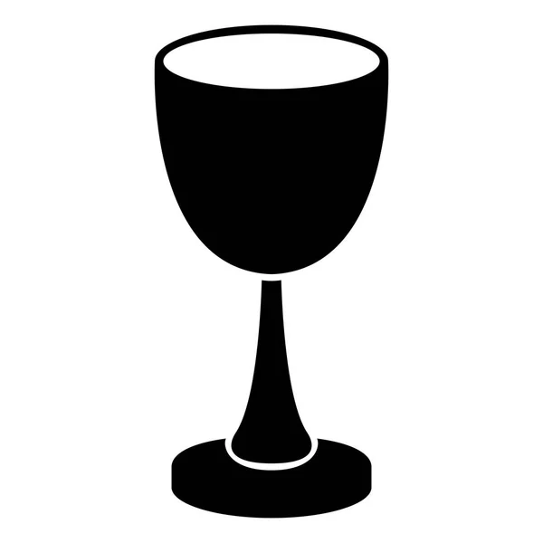 Icono de vidrio. Etiqueta de alcohol sobre fondo blanco. Estilo Negro y Simple. Ilustración vectorial — Vector de stock