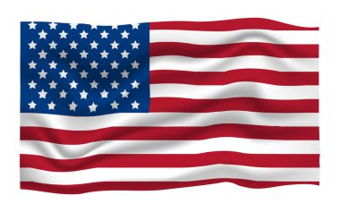 Amerikan bayrağı simgesi. Mutlu 4 th Temmuz ve Bağımsızlık günü. Vektör çizim karikatür