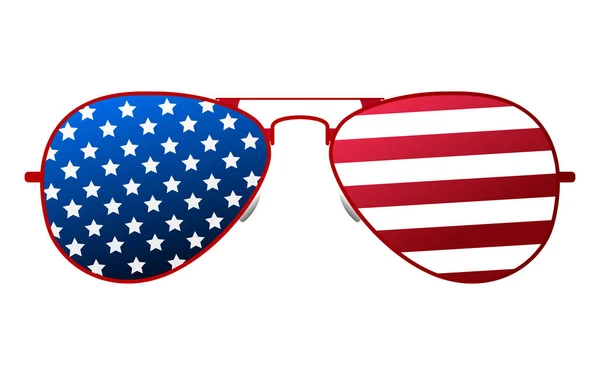Amerikan gözlük simgesi. Mutlu 4 th Temmuz ve Bağımsızlık günü. Vektör çizim karikatür