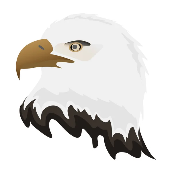 American Eagle Icon. Joyeux 4 juillet et fête de l'indépendance. Illustration vectorielle de bande dessinée — Image vectorielle