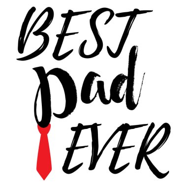 En Iyi Baba Hiç Banner - Babalar Günü ilham afiş. Yazı Tipi ve Kaligrafi Logosu. Basit Vektör çizimi