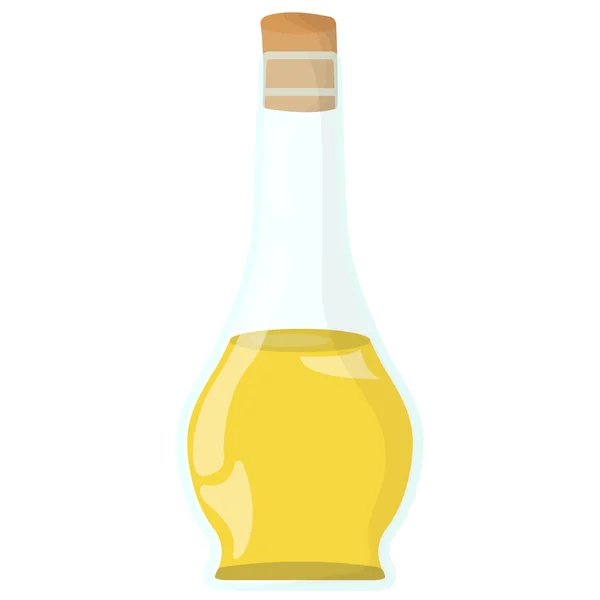 Icono del aceite de maíz. Aceite, Grasa, Etiqueta alimenticia, logotipo para Web y Banners. Ilustración de vectores de dibujos animados — Archivo Imágenes Vectoriales