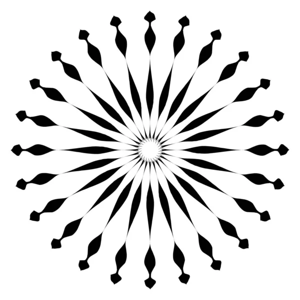 复古太阳爆裂形状。 古老的标志，标签，徽章。 向量desi — 图库矢量图片