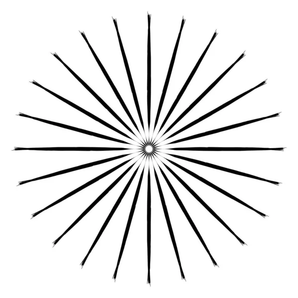 Retro Sun Burst Shape. Logo vintage, etiquetas, insignias. Vector desi — Archivo Imágenes Vectoriales