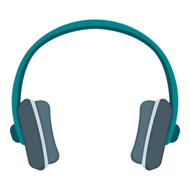 Profesyonel oyun kulaklığı, yüksek kaliteli müzik dinleme konsepti ikonu düz vektör çizimi, beyaza izole edilmiş. Dinle şarkı, akış için teçhizat, kayıt podcast ve bilgisayar çalma.