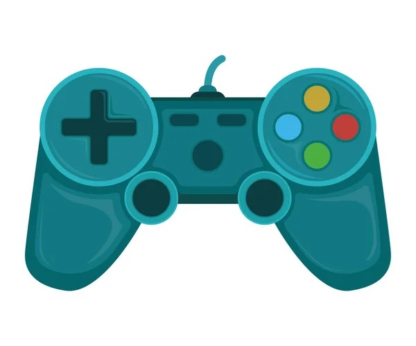 Gamepad Stuff Gear Playing Online Games Flat Vector Illustration Isolated — Stock Vector