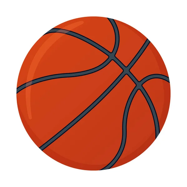 白に隔離されたチームゲームバスケットボールボールのための機器スポーツオブジェクト 漫画ベクトルイラスト — ストックベクタ