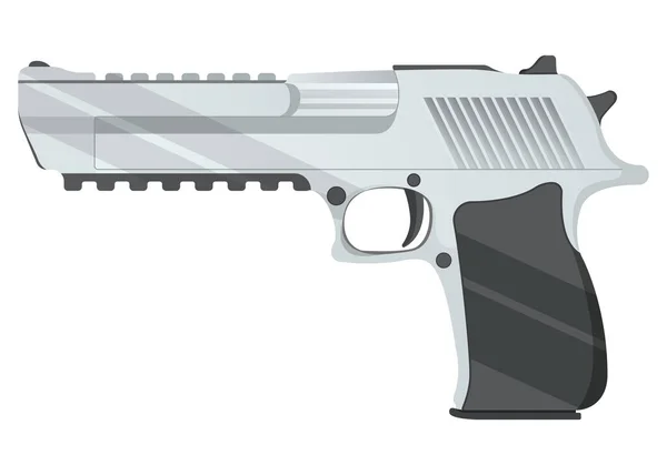 Desert Eagle Pistol Icon Self Defense Weapon Concept Cartoon Vector — Stock Vector