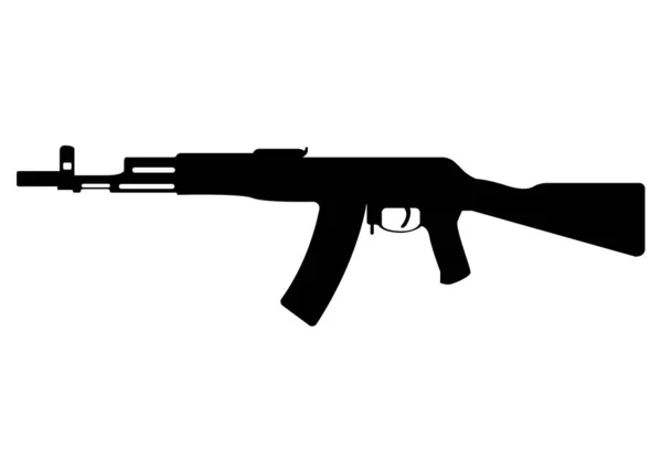 Kalashnikov Rifle Militar Icono Autodefensa Concepto Arma Automática Simple Vector — Archivo Imágenes Vectoriales